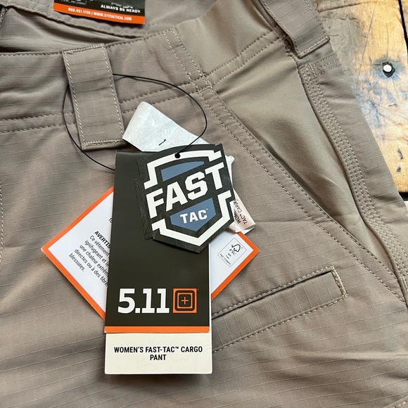 5.11 Tactical Womens 8 Fast-Tac Cargo EMS Utility Uniform Pants New Tags Tan - Picture 4 of 9